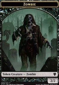 Zombie (005) // Gold (010) Double-sided Token [Commander 2017 Tokens] | Magic Magpie