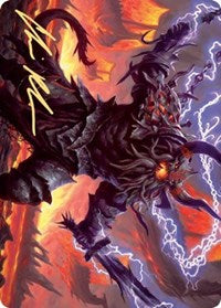 Kardur, Doomscourge Art Card (Gold-Stamped Signature) [Kaldheim: Art Series] | Magic Magpie