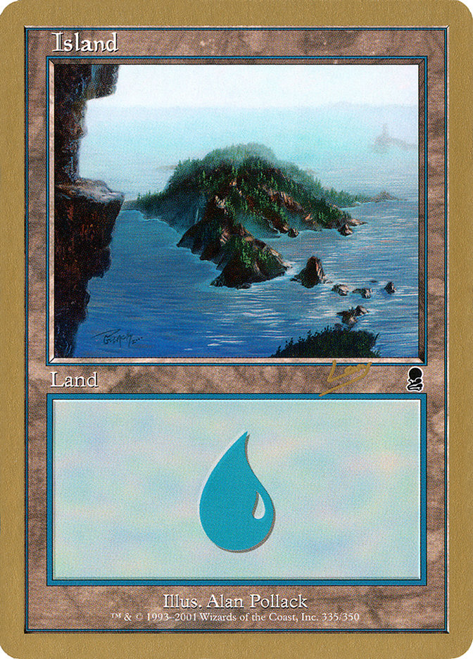 Island (rl335) (Raphael Levy) [World Championship Decks 2002] | Magic Magpie