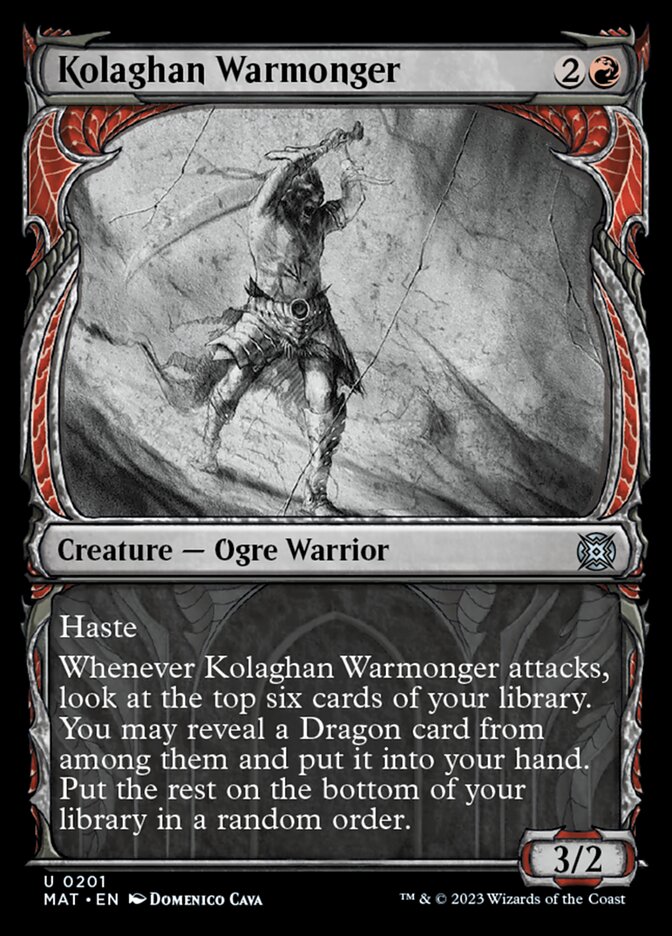 Kolaghan Warmonger (Showcase Halo Foil) [March of the Machine: The Aftermath] | Magic Magpie