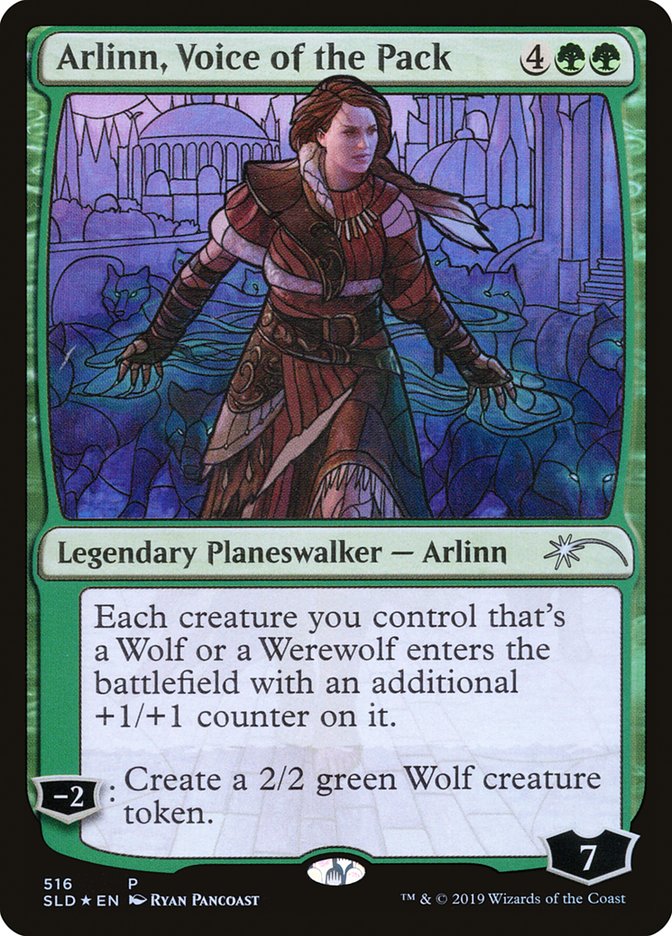 Arlinn, Voice of the Pack (Stained Glass) [Secret Lair Drop Promos] | Magic Magpie