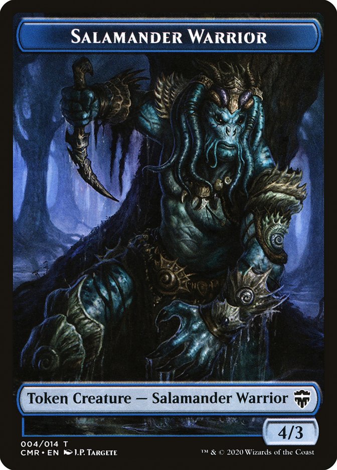 Copy (013) // Salamander Warrior Token [Commander Legends Tokens] | Magic Magpie