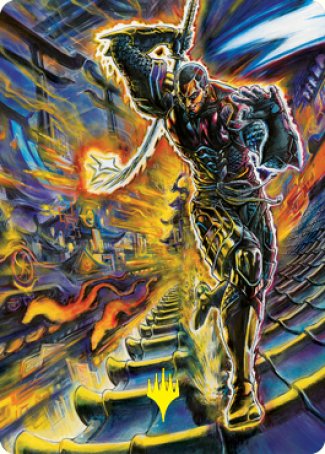 Kaito Shizuki 2 Art Card (Gold-Stamped Signature) [Kamigawa: Neon Dynasty Art Series] | Magic Magpie