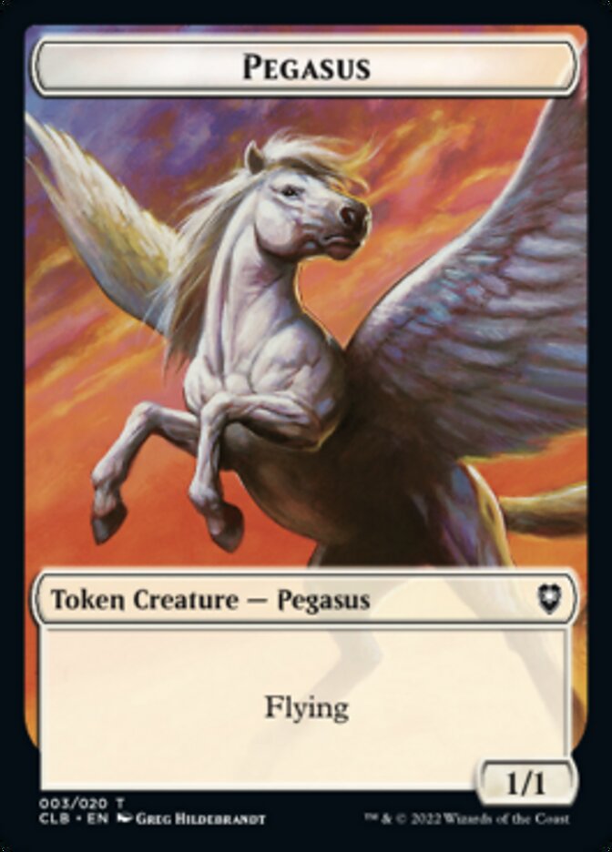 Treasure // Pegasus Double-sided Token [Commander Legends: Battle for Baldur's Gate Tokens] | Magic Magpie