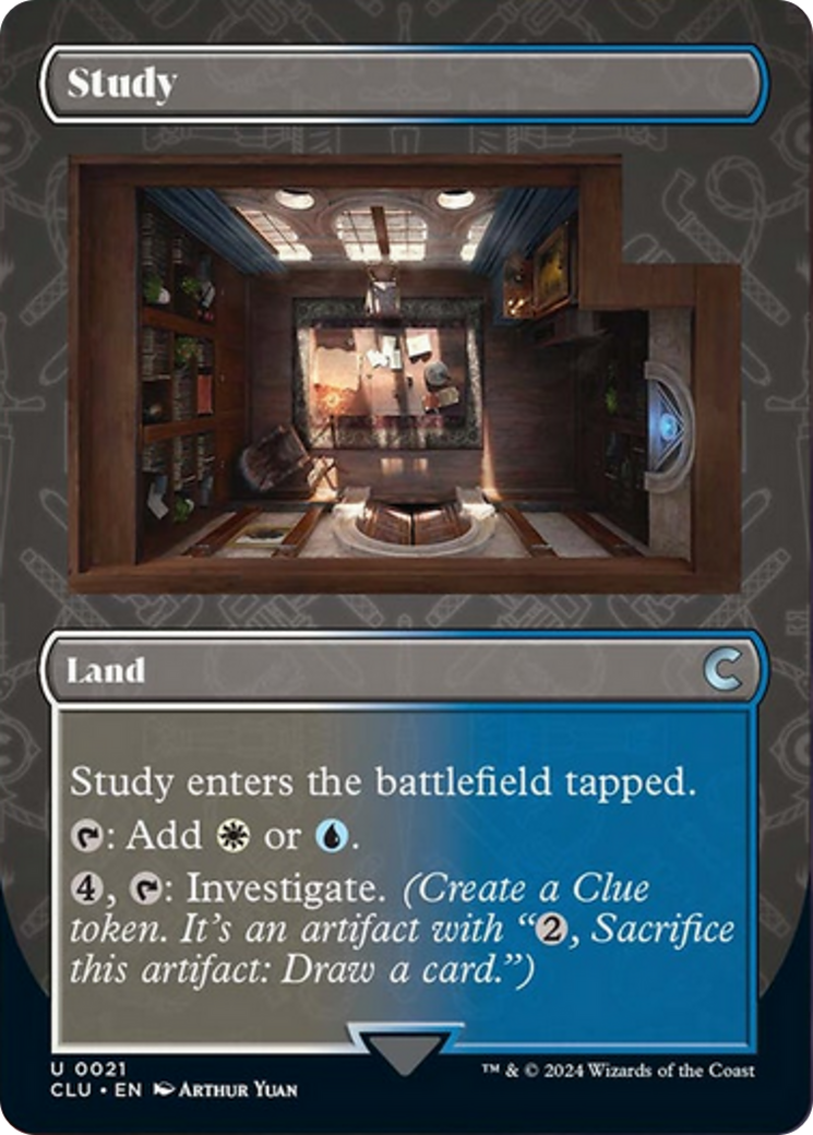 Study (Borderless) [Ravnica: Clue Edition] | Magic Magpie