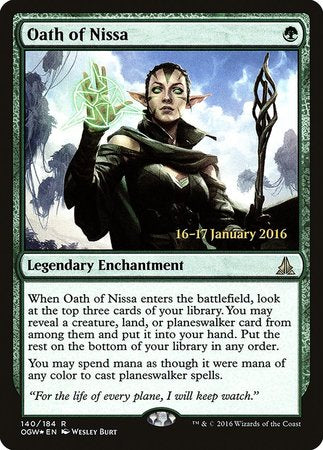 Oath of Nissa [Oath of the Gatewatch Promos] | Magic Magpie