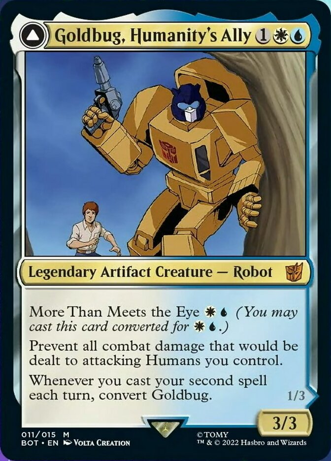 Goldbug, Humanity's Ally // Goldbug, Scrappy Scout [Universes Beyond: Transformers] | Magic Magpie