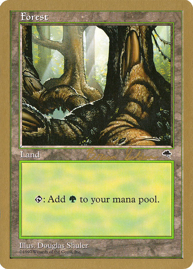 Forest (bs348) (Brian Selden) [World Championship Decks 1998] | Magic Magpie