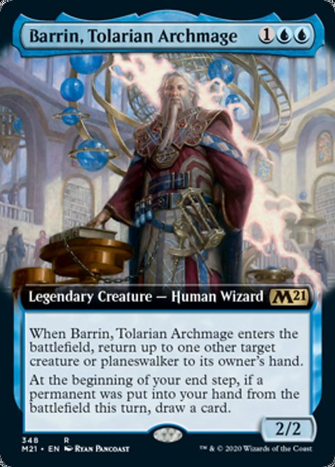 Barrin, Tolarian Archmage (Extended Art) [Core Set 2021] | Magic Magpie