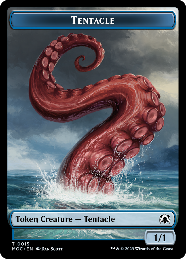 Tentacle // Human (26) Double-Sided Token [March of the Machine Commander Tokens] | Magic Magpie