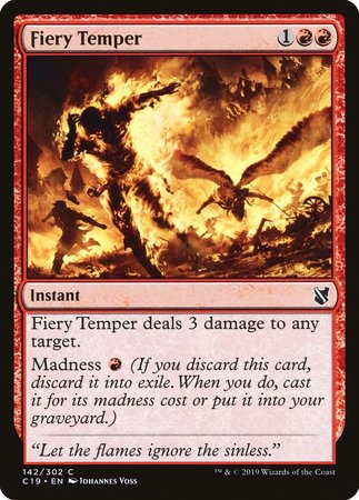Fiery Temper [Commander 2019] | Magic Magpie