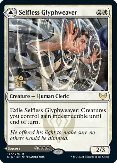 Selfless Glyphweaver // Deadly Vanity [Strixhaven: School of Mages Prerelease Promos] | Magic Magpie