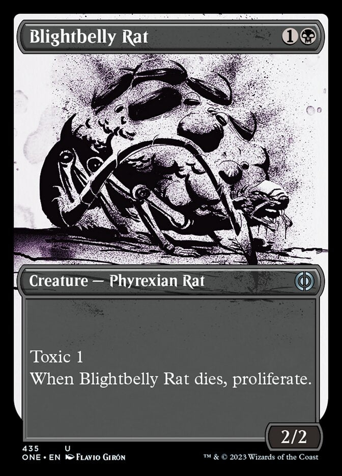 Blightbelly Rat (Showcase Ichor Step-and-Compleat Foil) [Phyrexia: All Will Be One] | Magic Magpie