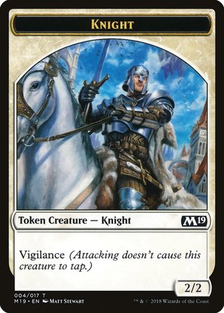 Knight Token [Core Set 2019 Tokens] | Magic Magpie