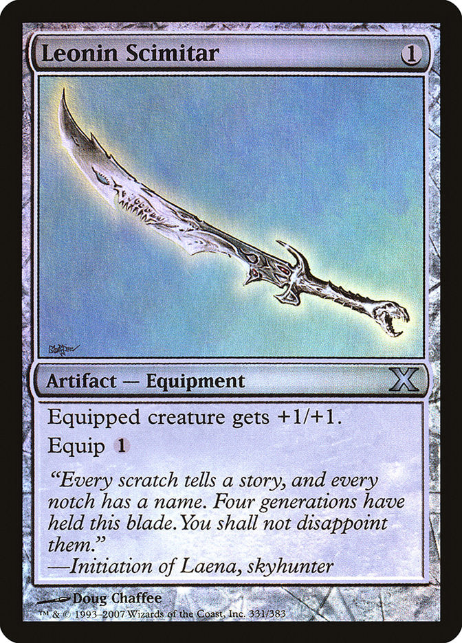 Leonin Scimitar (Premium Foil) [Tenth Edition] | Magic Magpie
