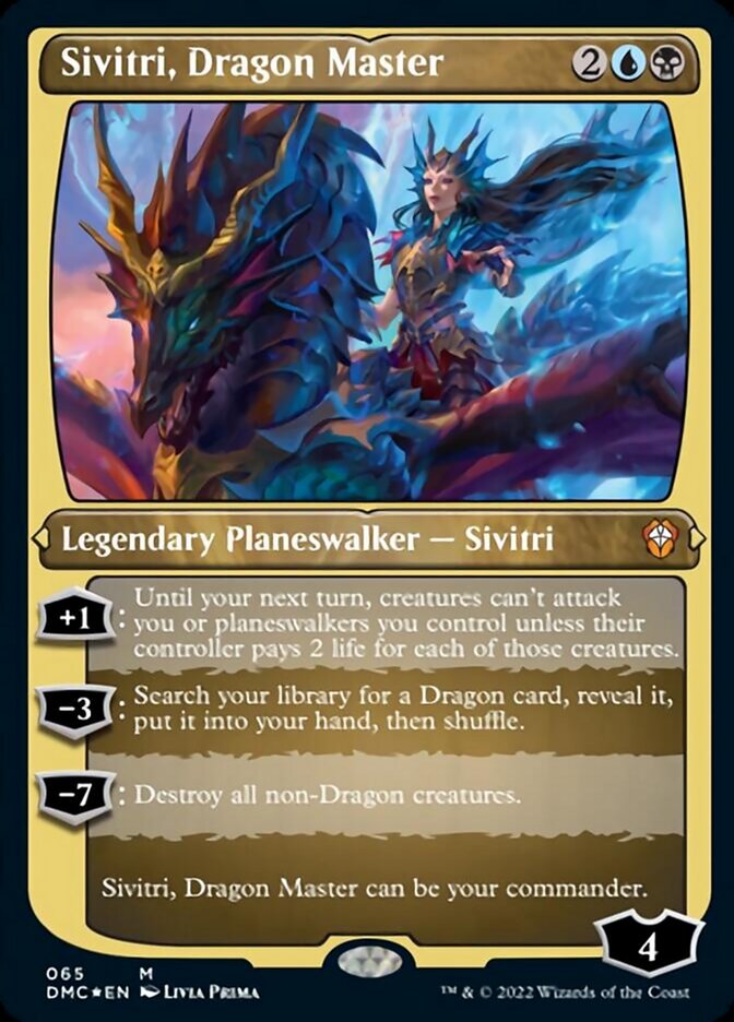 Sivitri, Dragon Master (Foil Etched) [Dominaria United Commander] | Magic Magpie