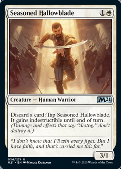 Seasoned Hallowblade [Core Set 2021] | Magic Magpie