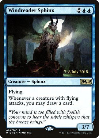 Windreader Sphinx [Core Set 2019 Promos] | Magic Magpie