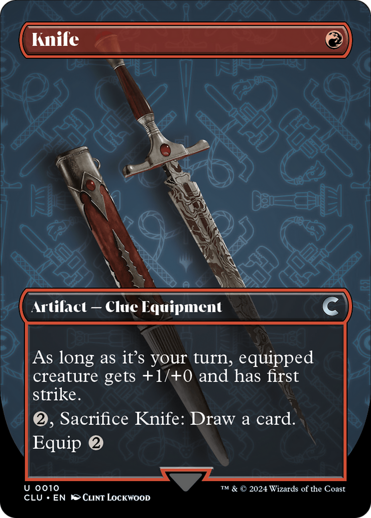 Knife (Borderless) [Ravnica: Clue Edition] | Magic Magpie