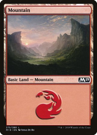 Mountain (275) [Core Set 2019] | Magic Magpie