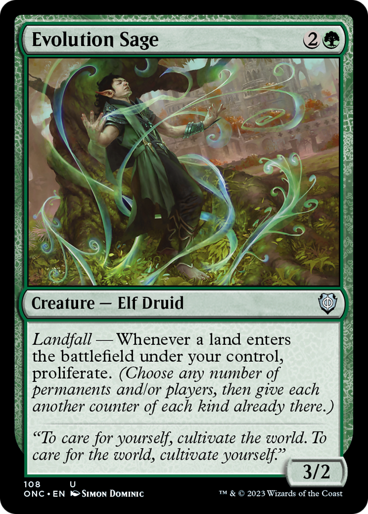 Evolution Sage [Phyrexia: All Will Be One Commander] | Magic Magpie