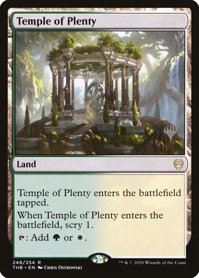 Temple of Plenty (Promo Pack) [Theros Beyond Death Promos] | Magic Magpie