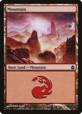 Mountain (311) [Commander 2011] | Magic Magpie