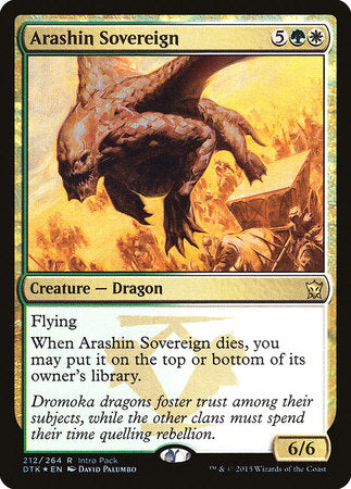 Arashin Sovereign [Dragons of Tarkir Promos] | Magic Magpie