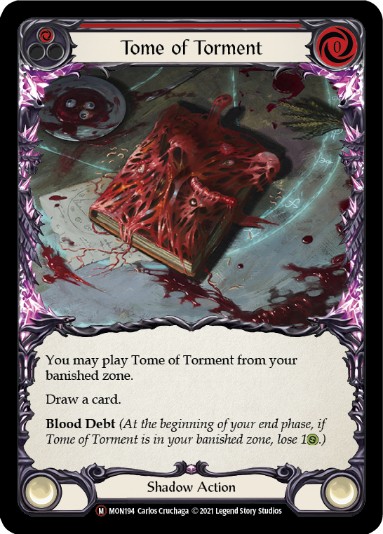 Tome of Torment (Rainbow Foil) [U-MON194-RF] Unlimited Rainbow Foil | Magic Magpie