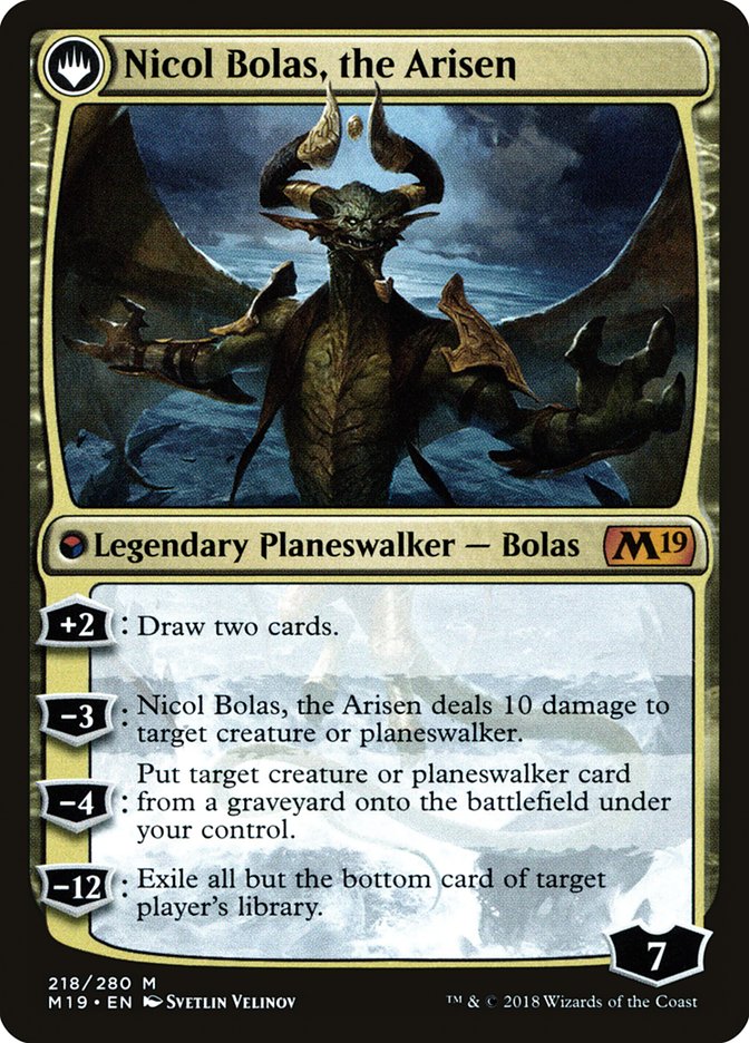 Nicol Bolas, the Ravager // Nicol Bolas, the Arisen [Core Set 2019 Promos] | Magic Magpie