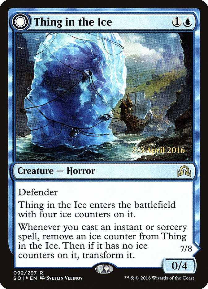 Thing in the Ice // Awoken Horror [Shadows over Innistrad Promos] | Magic Magpie
