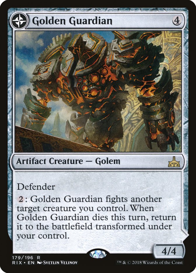 Golden Guardian [Rivals of Ixalan] | Magic Magpie